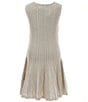 Color:Silver - Image 2 - Little/Big Girls 2T-10 Sleeveless Ombre Sweater-Knit Dress