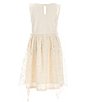 Color:Off-White - Image 2 - Little/Big Girls 2T-12 Sleeveless Rose-Appliqued Lace Dress