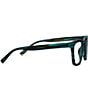 Color:Teal Horn - Image 3 - Unisex Ramblin' Man 51mm Square Blue Light Reader Glasses