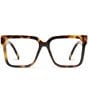 Color:Tortoise - Image 2 - Women's Vaughn 54mm Square Blue Light Reader Glasses