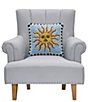 Peking Handicraft Celestial Sun Wool Hook Square Pillow - Image 2
