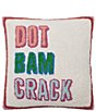 Peking Handicraft Dot Bam Crack Wool Hook Throw Square Pillow - Image 1