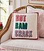 Peking Handicraft Dot Bam Crack Wool Hook Throw Square Pillow - Image 3