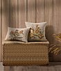 Peking Handicraft Harvest Flower Plaid Embroidered Breakfast Pillow - Image 2