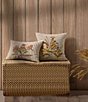 Peking Handicraft Harvest Pheasant Plaid Embroidered Square Pillow - Image 2