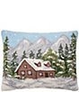 Peking Handicraft Holiday Collection Cabin Wool Hook Pillow - Image 1