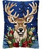 Peking Handicraft Holiday Collection Christmas Deer Wool Hook Pillow - Image 1