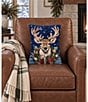Peking Handicraft Holiday Collection Christmas Deer Wool Hook Pillow - Image 3
