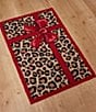 Peking Handicraft Holiday Collection Hooked Wool Leopard Christmas Rug - Image 2