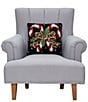 Peking Handicraft Holiday Collection Leopard Candy Canes Wool Hooked Pillow - Image 2