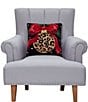 Peking Handicraft Holiday Collection Leopard Ornament Wool Hooked Pillow - Image 2