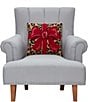 Peking Handicraft Holiday Collection Leopard Present Hooked Wool Pillow - Image 2