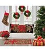 Peking Handicraft Holiday Collection Leopard Present Hooked Wool Pillow - Image 3
