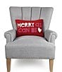 Peking Handicraft Holiday Collection Merry As Can Be Hooked Wool Pillow, Color:Red - Image 2