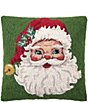 Peking Handicraft Holiday Collection Traditional Hat Santa Wool Hook Pillow - Image 1