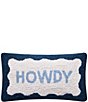 Peking Handicraft Howdy Wool Hook Throw Lumbar Pillow - Image 1