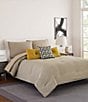 Color:Beige - Image 2 - Modern Swirl Matelasse Comforter Mini Set