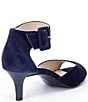 Color:Midnight - Image 2 - Berlin Suede Ankle Strap Peep Toe Dress Sandals