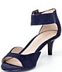 Color:Midnight - Image 4 - Berlin Suede Ankle Strap Peep Toe Dress Sandals