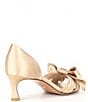 Color:Platinum Gold - Image 2 - Blythe Satin Bow Dress Sandals