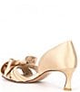 Color:Platinum Gold - Image 3 - Blythe Satin Bow Dress Sandals