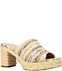 Pelle Moda Capree Woven Raffia Platform Espadrille Slide Sandals - Image 1