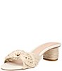 Pelle Moda Eaden Woven Raffia Bow Triangle Heel Slide Sandals - Image 4