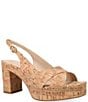 Pelle Moda Ilori Cork Slingback Block Heel Sandals - Image 1