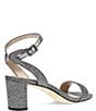 Color:Pewter - Image 2 - Moira 2 Metallic Textile Ankle Strap Dress Sandals