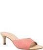 Pelle Moda Unia Suede Raffia Stiletto Dress Slide Sandals - Image 1