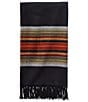 Color:Acadia - Image 1 - 5th Avenue Collection Acadia Park Striped Fringe Merino Wool Throw Blanket