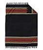 Color:Acadia - Image 2 - 5th Avenue Collection Acadia Park Striped Fringe Merino Wool Throw Blanket