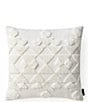 Color:Marshmallow - Image 1 - Cabin Creek Geometric Design Tufted Square Pillow