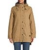 Pendleton Cedar Creek Cotton Canvas Corduroy Trim Stand Collar Hooded Zip Front Parka Jacket, Color:Old Oak - Image 2
