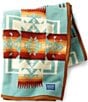 Color:Aqua - Image 2 - Chief Joseph Southwestern Print Robe Blanket