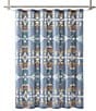 Pendleton Diamond Peak Geometric Pattern Shower Curtain, Color:Blue - Image 2