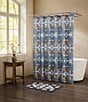 Pendleton Diamond Peak Geometric Pattern Shower Curtain, Color:Blue - Image 4