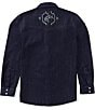 Pendleton Embroidered Dark Denim Gambler Long Sleeve Woven Shirt - Image 2