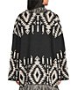 Pendleton Geometric Graphic Pattern Shawl Collar Long Sleeve Single Button Statement Sweater Cardigan - Image 2