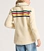 Pendleton Glacier Sunset Stripe Print Club Collar Patch Pocket Zip Front Barn Coat, Color:Glacier Ivory - Image 2