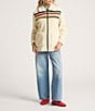 Pendleton Glacier Sunset Stripe Print Club Collar Patch Pocket Zip Front Barn Coat, Color:Glacier Ivory - Image 4