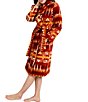 Pendleton Harding Star Coral Print Cotton Terry Velour Cozy Long Robe - Image 1