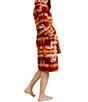 Pendleton Harding Star Coral Print Cotton Terry Velour Cozy Long Robe - Image 3