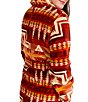 Pendleton Harding Star Coral Print Cotton Terry Velour Cozy Long Robe - Image 5