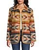 Pendleton Jacquard Reversible Wool Western Long Sleeve Button Front Jacket, Color:Wyeth Falls Tan - Image 1