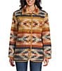 Pendleton Jacquard Reversible Wool Western Long Sleeve Button Front Jacket, Color:Wyeth Falls Tan - Image 2