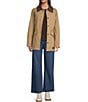 Pendleton Judith Cotton Canvas Corduroy Point Collar Button Front Field Coat, Color:Old Oak - Image 4