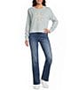 Pendleton Knit French Terry Crew Neck Long Sleeve Front Embroidered Graphic Pullover Top - Image 3