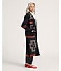 Pendleton Lambswool Graphic Open Front Long Sleeve Duster, Color:Black/Red San Miguel - Image 7