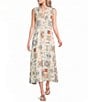 Pendleton Lana Printed Band Collar Sleeveless Midi Dress - Image 1